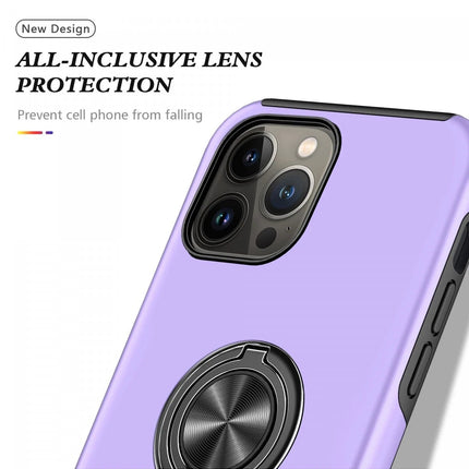 iPhone 13 Pro Elit Yüzüklü Kapak Kılıf - Mor 4