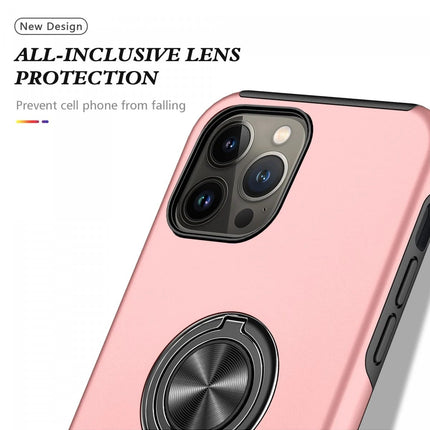 iPhone 13 Pro Elit Yüzüklü Kapak Kılıf - Pembe 4