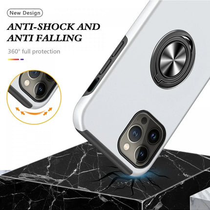 iPhone 13 Pro Elit Yüzüklü Kapak Kılıf - Gümüş 6