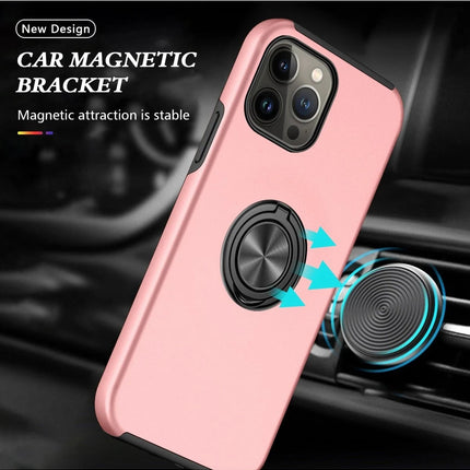 iPhone 13 Pro Elit Yüzüklü Kapak Kılıf - Pembe 5