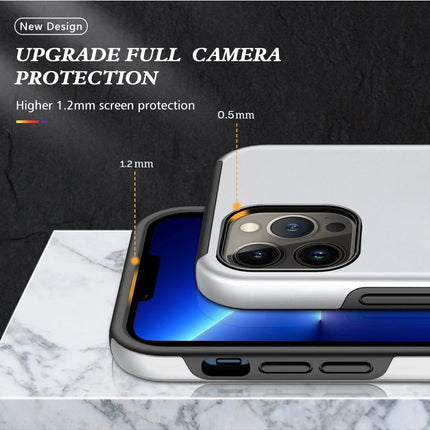 iPhone 13 Pro Elit Yüzüklü Kapak Kılıf - Gümüş 7