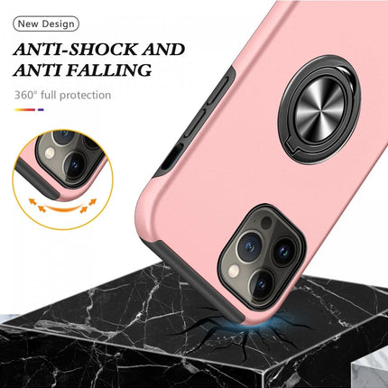 iPhone 13 Pro Elit Yüzüklü Kapak Kılıf - Pembe 6