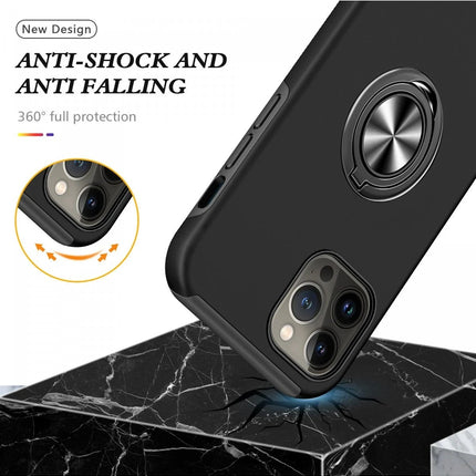iPhone 13 Pro Elit Yüzüklü Kapak Kılıf - Siyah 6