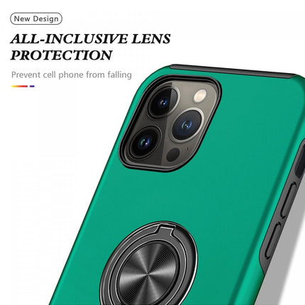 iPhone 13 Pro Elit Yüzüklü Kapak Kılıf - Yeşil 4