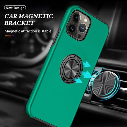 iPhone 13 Pro Elit Yüzüklü Kapak Kılıf - Yeşil 5