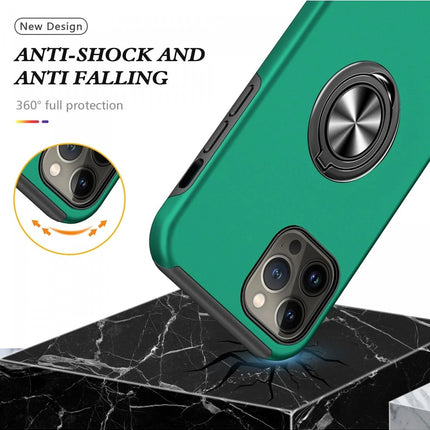 iPhone 13 Pro Elit Yüzüklü Kapak Kılıf - Yeşil 6