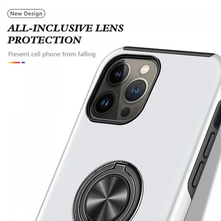 iPhone 13 Pro Elit Yüzüklü Kapak Kılıf - Gümüş 4