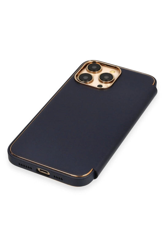iPhone 13 Pro Max Dolpin Kapaklı Kılıf - Lacivert 6