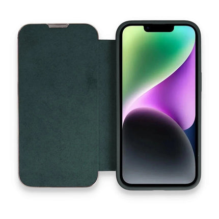 iPhone 13 Pro Max Dolpin Kapaklı Kılıf - Koyu Yeşil