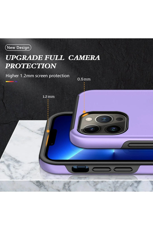 iPhone 13 Pro Max Elit Yüzüklü Kapak Kılıf - Mor 7