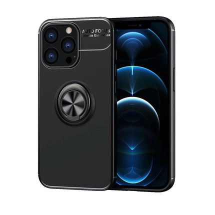 iPhone 13 Pro Max Range Yüzüklü Silikon Kılıf - Siyah