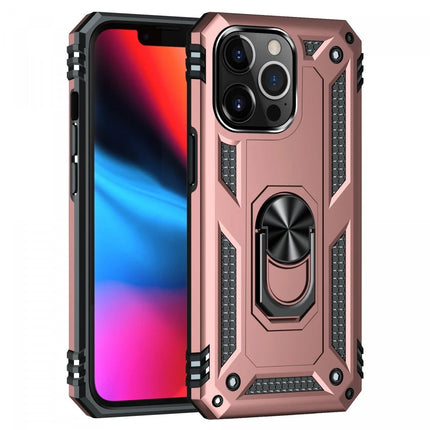 iPhone 13 Pro Max Sofya Yüzüklü Silikon Kapak Kılıf - Rose