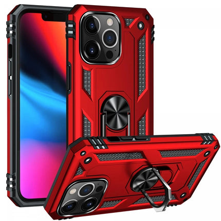 iPhone 13 Pro Max Sofya Yüzüklü Silikon Kapak Kılıf - Kırmızı 2