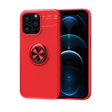 iPhone 13 Pro Range Yüzüklü Silikon Kılıf - Kırmızı