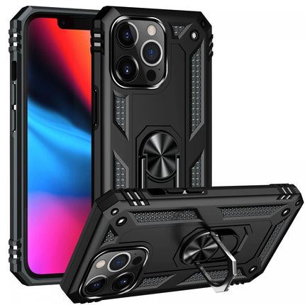 iPhone 13 Pro Sofya Yüzüklü Silikon Kapak Kılıf - Siyah 2