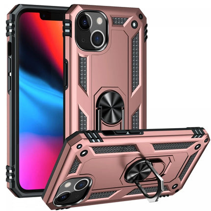 iPhone 13 Sofya Yüzüklü Silikon Kapak Kılıf - Rose 2