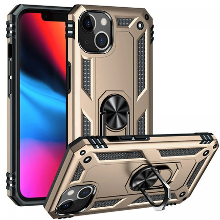 iPhone 13 Sofya Yüzüklü Silikon Kapak Kılıf - Gold 2