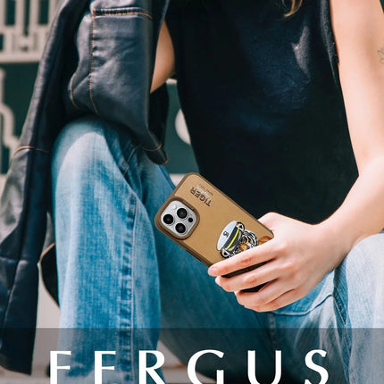 iPhone 14 Fergus Kapak Kılıf - Kahverengi 4