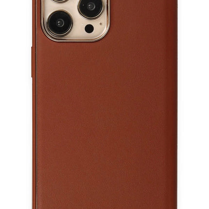 iPhone 14 Pro Dolpin Kapaklı Kılıf - Kahverengi 3