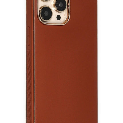 iPhone 14 Pro Dolpin Kapaklı Kılıf - Kahverengi 4