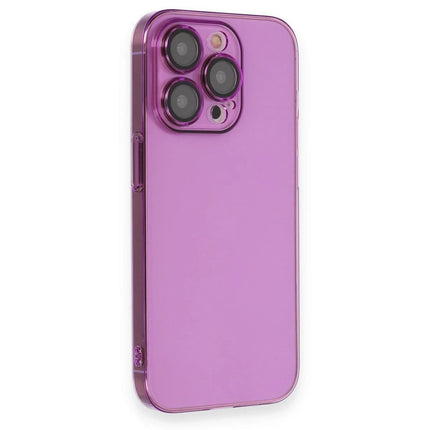 iPhone 14 Pro Max Armada Lensli Kapak Kılıf - Mor