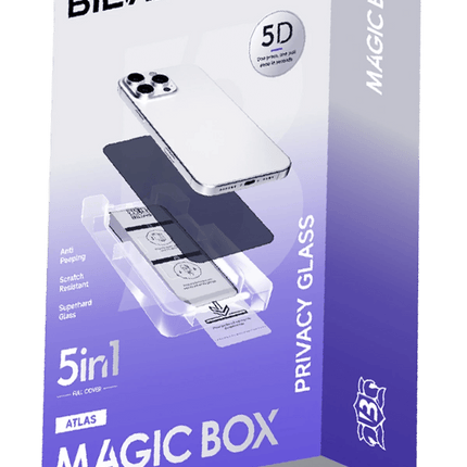 iPhone 14 Pro Max Bilvis 5in1 5D Magic Hayalet Cam Ekran Koruyucu