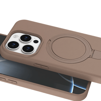 iPhone 14 Pro Max Regal Magsafe Standlı Kapak Kılıf - Çöl Titanyum 4