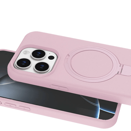 iPhone 14 Pro Max Regal Magsafe Standlı Kapak Kılıf - Açık Pembe 4