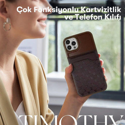 iPhone 14 Pro Max Timothy Cüzdanlı Standlı Kapak Kılıf - Siyah 4