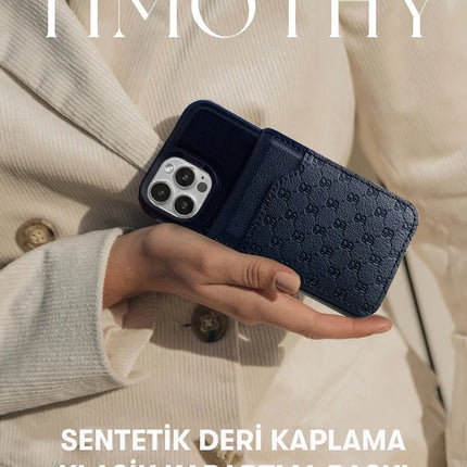 iPhone 14 Pro Max Timothy Cüzdanlı Standlı Kapak Kılıf - Siyah 3