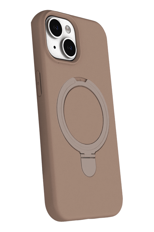iPhone 14 Regal Magsafe Standlı Kapak Kılıf - Çöl Titanyum 2