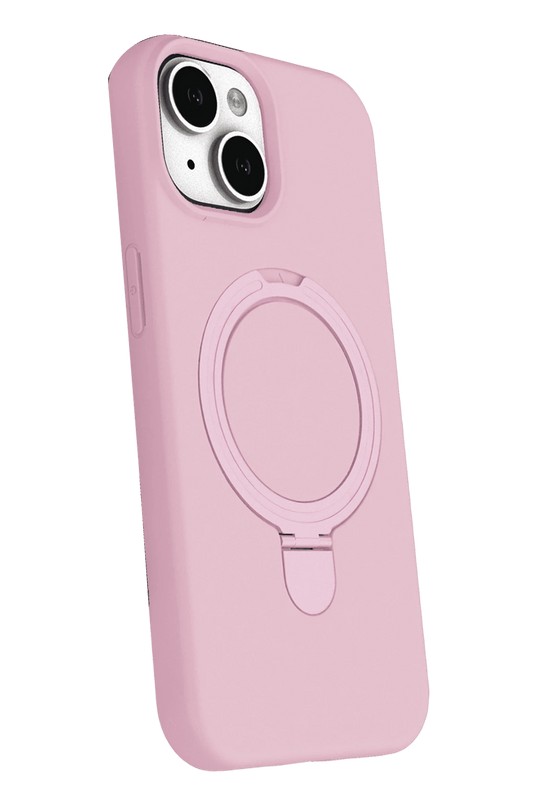 iPhone 14 Regal Magsafe Standlı Kapak Kılıf - Açık Pembe 2