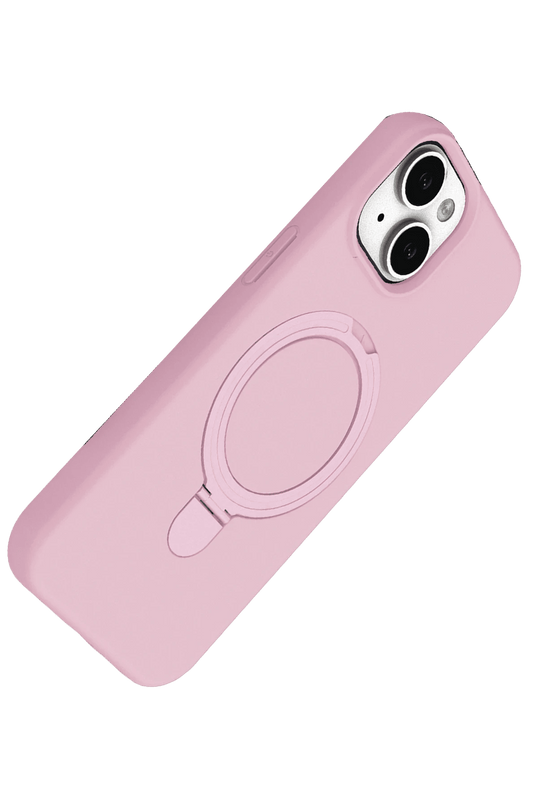iPhone 14 Regal Magsafe Standlı Kapak Kılıf - Açık Pembe 3