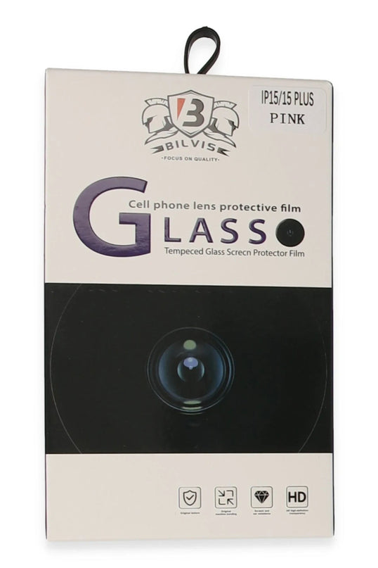 iPhone 15 Bilvis Titan Kamera Lens - Pembe 3