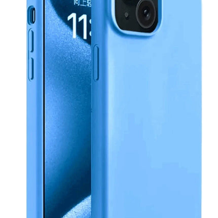iPhone 15 Plus First Silikon Kılıf - Mavi