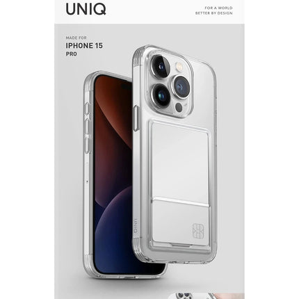 iPhone 15 Pro Air Fender Kartvizitli Kapak Kılıf - Şeffaf 4
