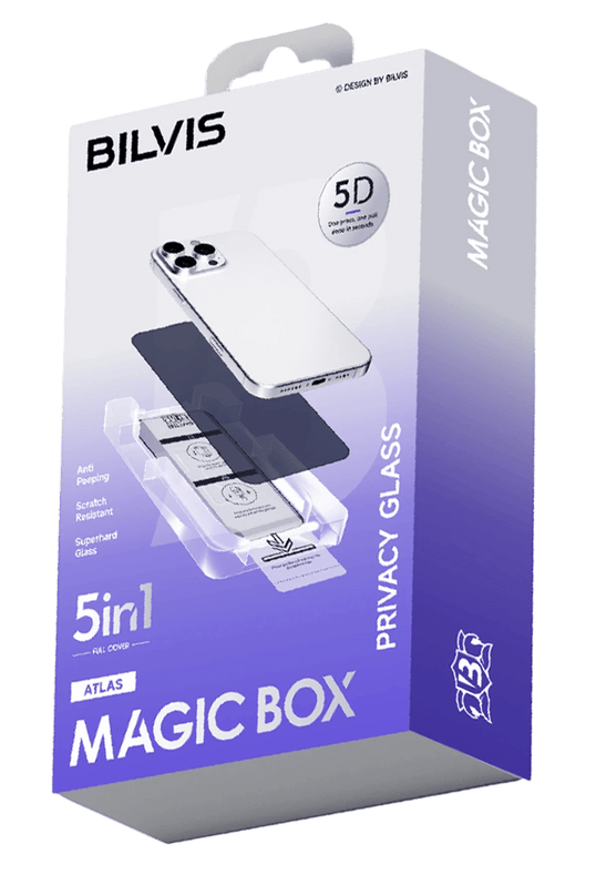iPhone 15 Pro Bilvis 5in1 5D Magic Hayalet Cam Ekran Koruyucu