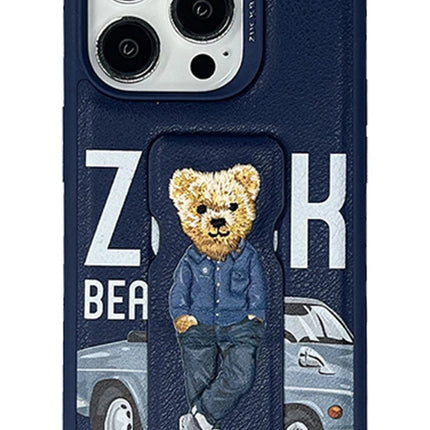 iPhone 15 Pro Claude Standlı Kapak Kılıf - Lacivert
