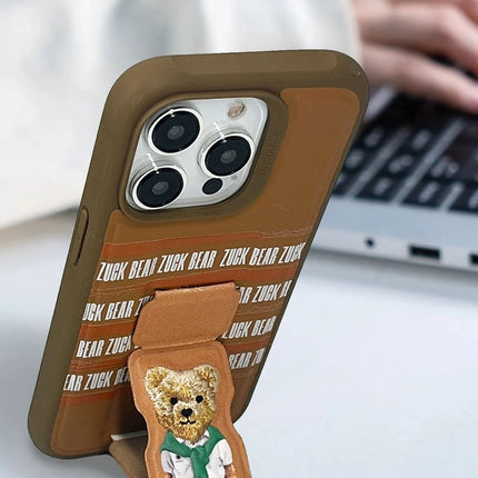iPhone 15 Pro Claude Standlı Kapak Kılıf - Titan Gri 3