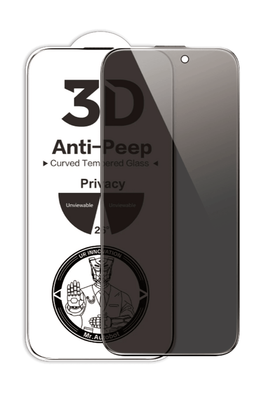 iPhone 15 Pro Max 3D Anti-Peep Curved Hayalet Cam Ekran Koruyucu 2