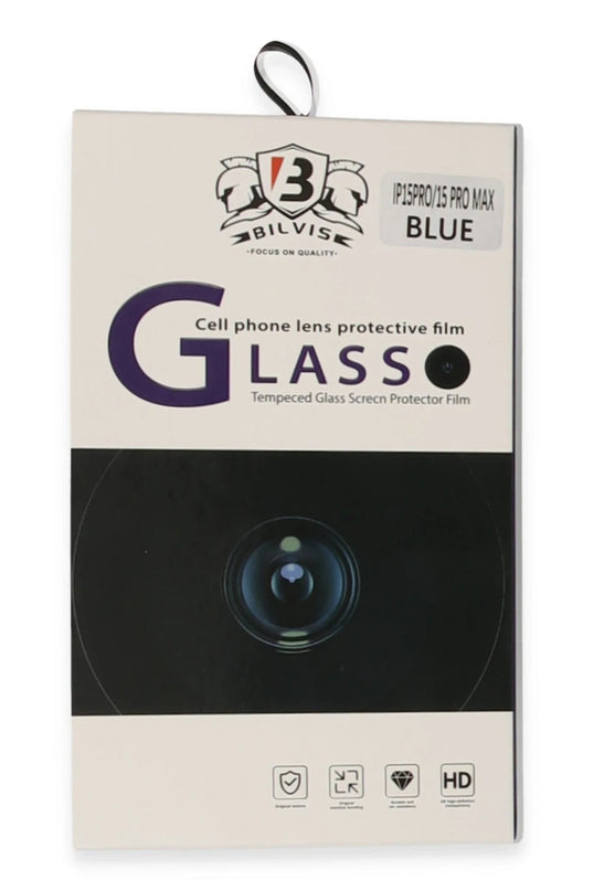 iPhone 15 Pro Max Bilvis Titan Kamera Lens - Lacivert 3