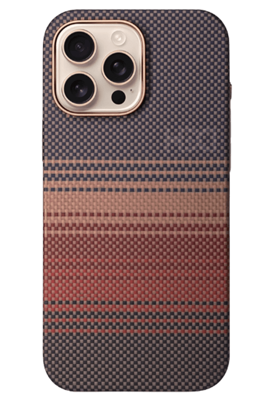 iPhone 15 Pro Max HBC-377 Kevlar Slim Magsafe Kapak Kılıf - Gün Batımı 2