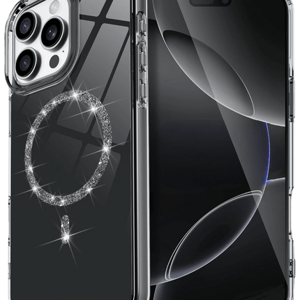iPhone 15 Pro Max Live Diamond Magsafe Kapak Kılıf - Siyah