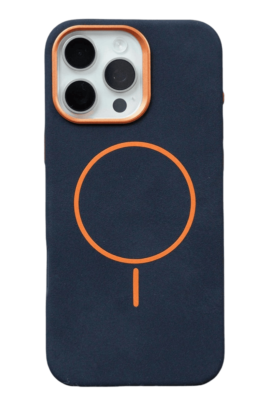 iPhone 15 Pro Max Luno Deri Magsafe Kapak Kılıf - Mavi