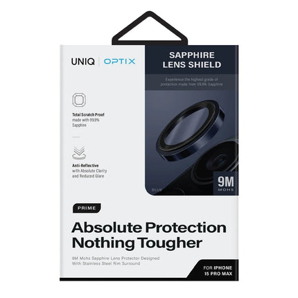 iPhone 15 Pro Max Optix Prime Çelik Çerçeveli Sapphire Kamera Lens Koruyucu 2