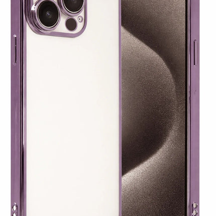 iPhone 15 Pro Max Razer Lensli Silikon Kılıf - Mor