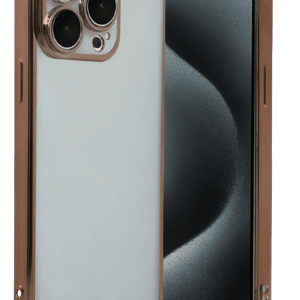 iPhone 15 Pro Max Razer Lensli Silikon Kılıf - Çöl Titanyum