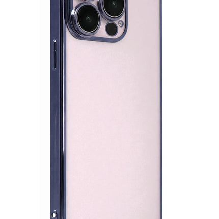 iPhone 15 Pro Max Razer Lensli Silikon Kılıf - Lacivert 3
