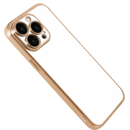 iPhone 15 Pro Max Razer Lensli Silikon Kılıf - Gold 4