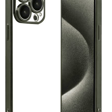 iPhone 15 Pro Max Razer Lensli Silikon Kılıf - Yeşil